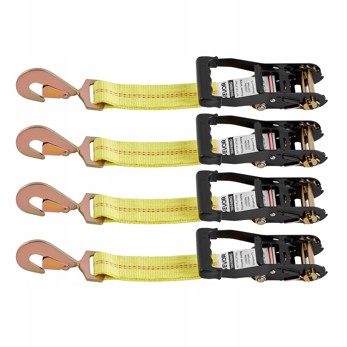 VEVOR WHEEL TIE DOWN STRAP 50.8X3657.6MM WITH SPRING HOOKS STRONG AND DURABLE