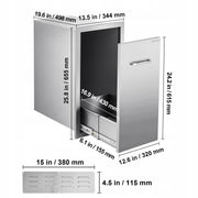 VEVOR PROFESSIONAL STAINLESS STEEL TRASH DRAWER FOR THE KITCHEN