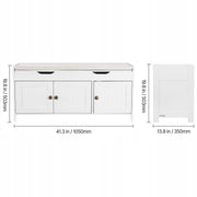 SHOE RACK BENCH VEVOR 1050X350X503 MM STURDY FOR HALLWAY WHITE