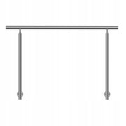 VEVOR OUTDOOR STAIR RAILING 150 CM STAINLESS STEEL ADJUSTABLE STRONG