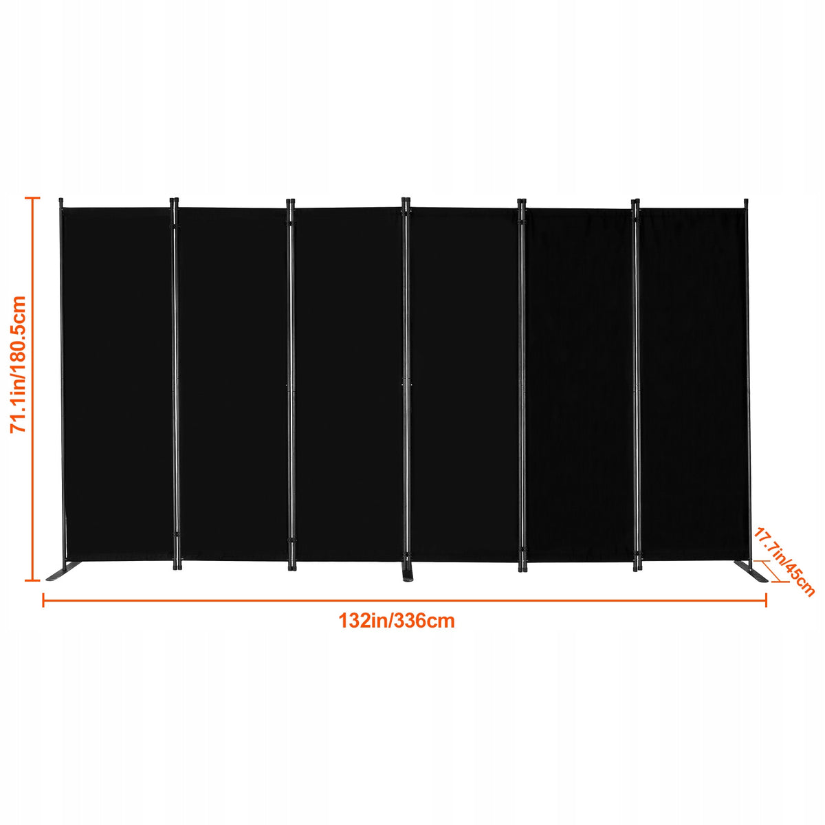 VEVOR 6-PANEL FOLDING ROOM DIVIDER STRONG OXFORD FRAME 3110X1805MM