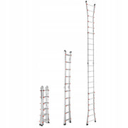 VEVOR A-FRAME TELESCOPING LADDER 20.5FT COMPACT STURDY ALUMINUM 330LB