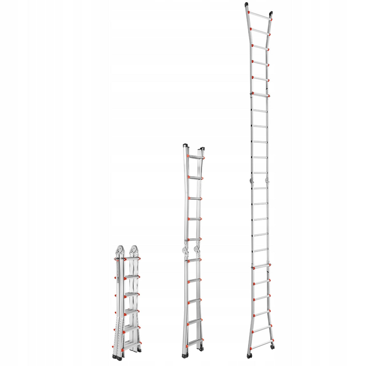 VEVOR A-FRAME TELESCOPING LADDER 20.5FT COMPACT STURDY ALUMINUM 330LB