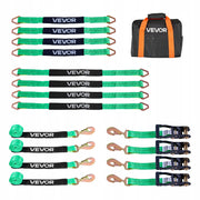VEVOR PROFESSIONAL WHEEL TIE-DOWN STRAP 50.8X2438.4MM WITH SPRING HOOKS