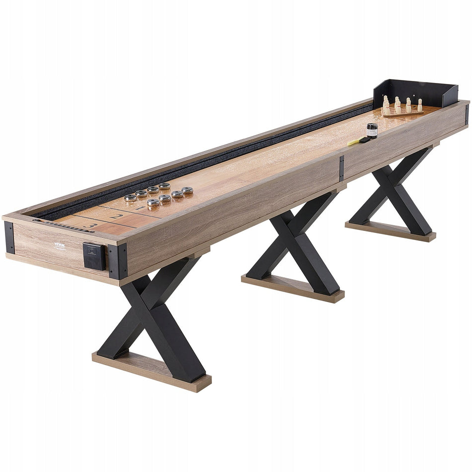 VEVOR 11.5 FT 2-IN-1 PROFESSIONAL SHUFFLEBOARD TABLE SET