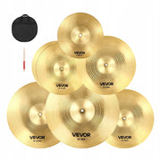 VEVOR DRUM CYMBAL SET 6 PIECES HIHAT CRASH RIDE SPLASH