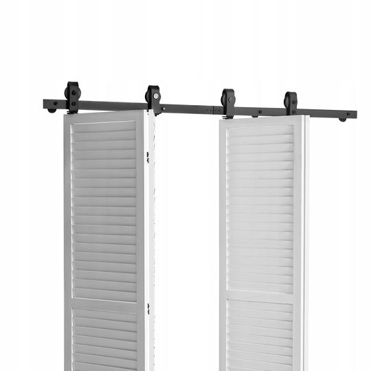 VEVOR 76 Professional Barn Door Hardware Kit Black 150KG