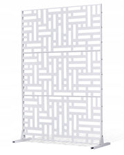 VEVOR SCREEN 120X50.8X193 CM FREESTANDING METAL ROOM DIVIDER WHITE