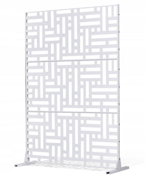 VEVOR SCREEN 120X50.8X193 CM FREESTANDING METAL ROOM DIVIDER WHITE