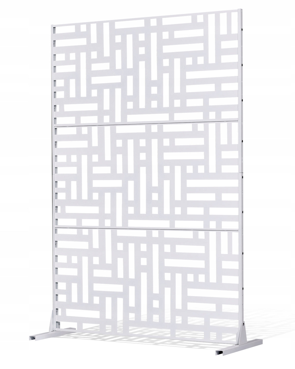 VEVOR SCREEN 120X50.8X193 CM FREESTANDING METAL ROOM DIVIDER WHITE