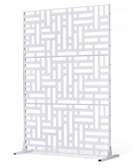 VEVOR SCREEN 120X50.8X193 CM FREESTANDING METAL ROOM DIVIDER WHITE