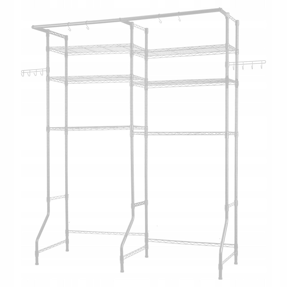 VEVOR 6-TIER ADJUSTABLE WASHER AND DRYER RACK CLOTHES STAND