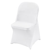 VEVOR FOLDING CHAIR COVERS ELASTIC SPANDEX 50 PCS WHITE