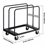 VEVOR 816 KG TRANSPORT TROLLEY 360 SWIVEL CASTORS STURDY SLAB TROLLEY