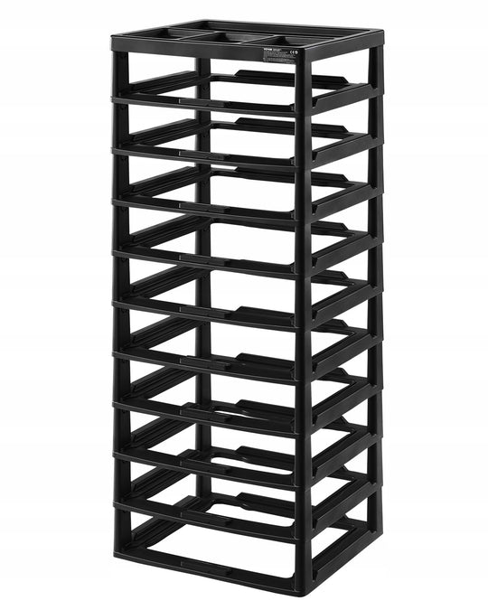 VEVOR 10-TIER STORAGE RACK HEAVY-DUTY MULTIFUNCTIONAL BLACK PP