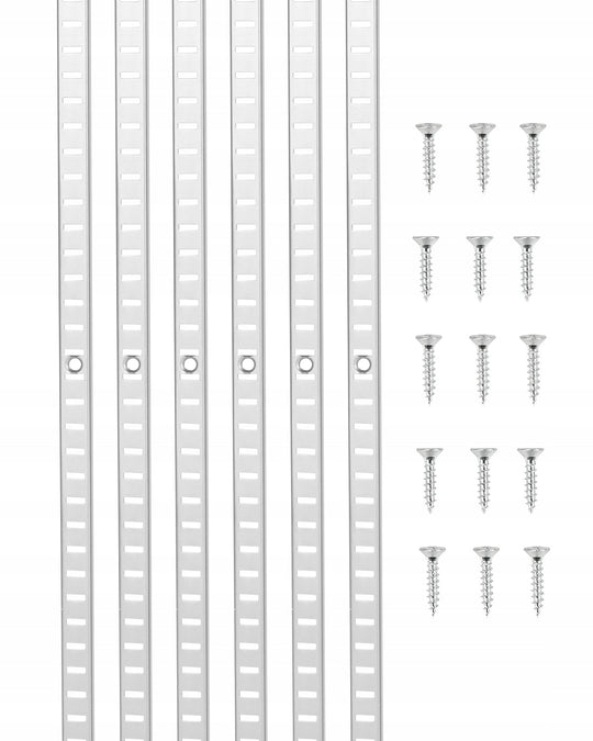 VEVOR 1846MM SHELF PILASTERS, 20 PCS, ADJUSTABLE BRACKETS, STRONG AND STURDY