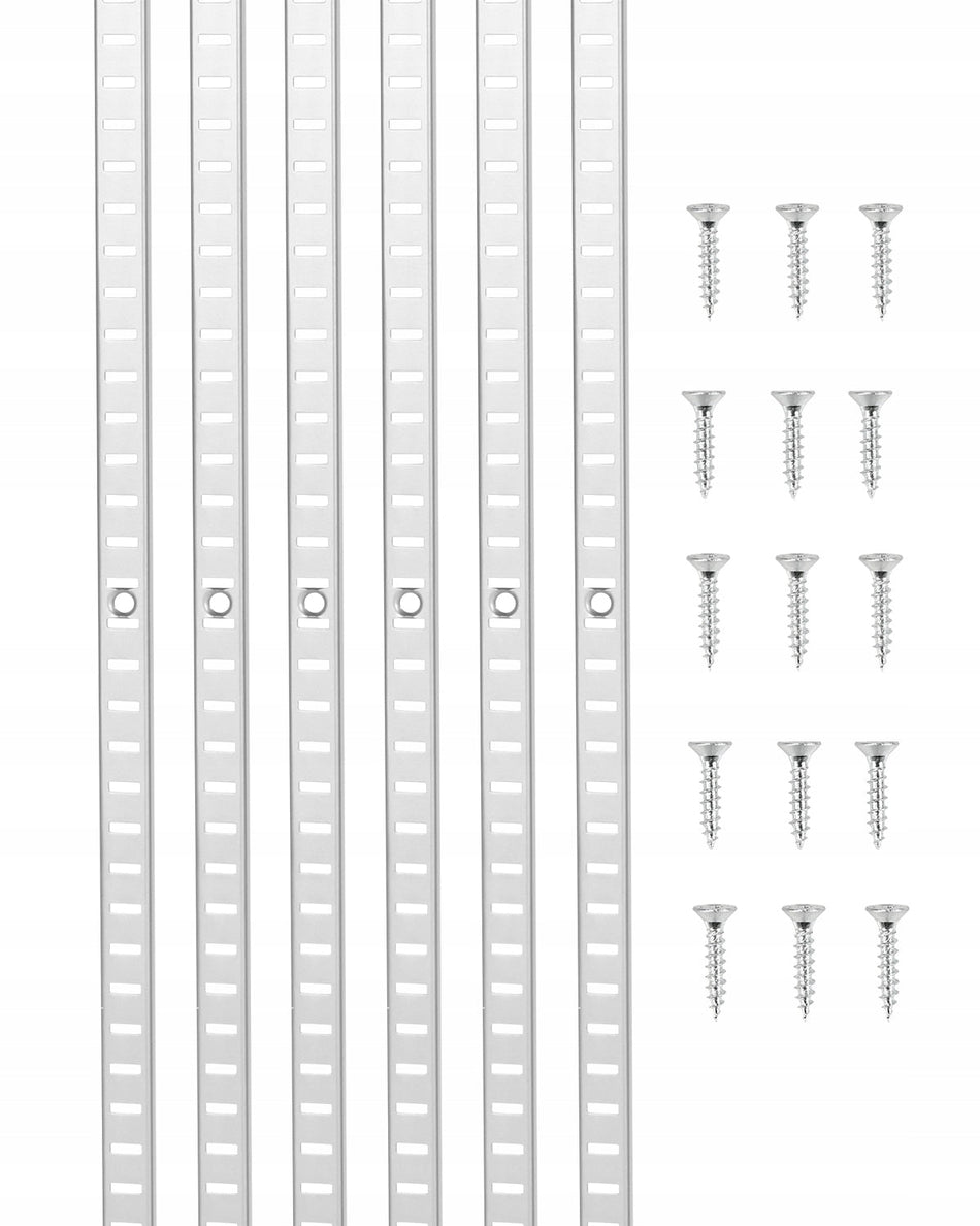 VEVOR 1846MM SHELF PILASTERS, 20 PCS, ADJUSTABLE BRACKETS, STRONG AND STURDY