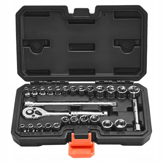 VEVOR SOCKET WRENCH SET 27 PIECES 6.4MM DRIVE PREMIUM CASE