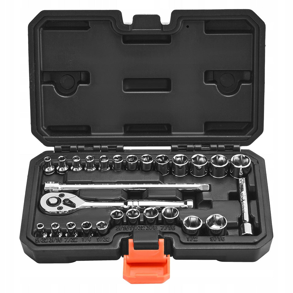 VEVOR SOCKET WRENCH SET 27 PIECES 6.4MM DRIVE PREMIUM CASE