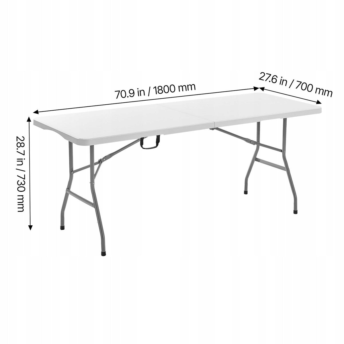 VEVOR FOLDING BUFFET TABLE 180 CM STRONG PORTABLE MULTIFUNCTIONAL TABLE