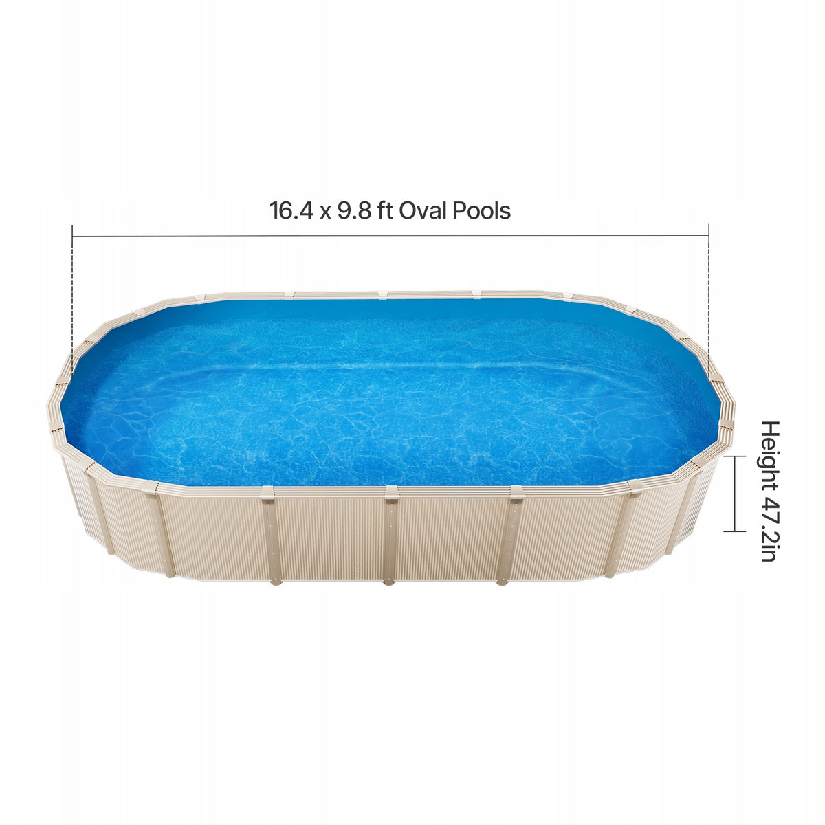 PREMIUM VEVOR OVAL SWIMMING POOL LINER 500X300X120CM VINYL