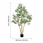 VEVOR ARTIFICIAL OLIVE TREE 180CM WITH BLACK POT REALISTIC LEAVES