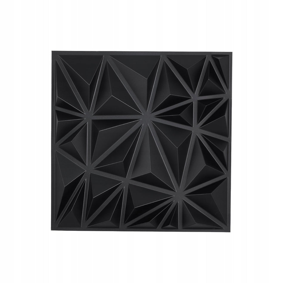 VEVOR 3D WALL PANELS 33 PCS 30X30 CM PVC DIAMOND MATTE BLACK PREMIUM