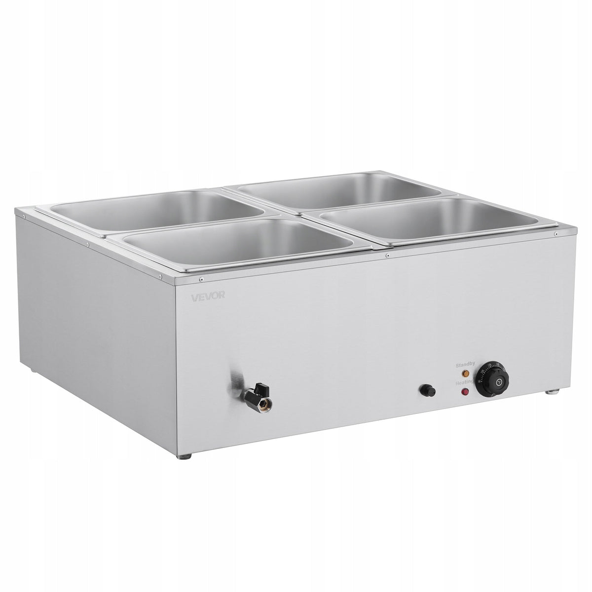 VEVOR PROFESSIONAL COMMERCIAL FOOD WARMER 4 CONTAINERS 1500W