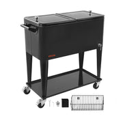 VEVOR 75.71L REFRIGERATED TROLLEY FOR BEVERAGES, UP TO 50 BOTTLES, 110 CANS, STRONG