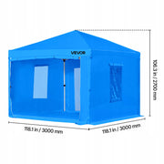 VEVOR PORTABLE PAINT BOOTH 293X293X181 CM STURDY FOLDING TENT