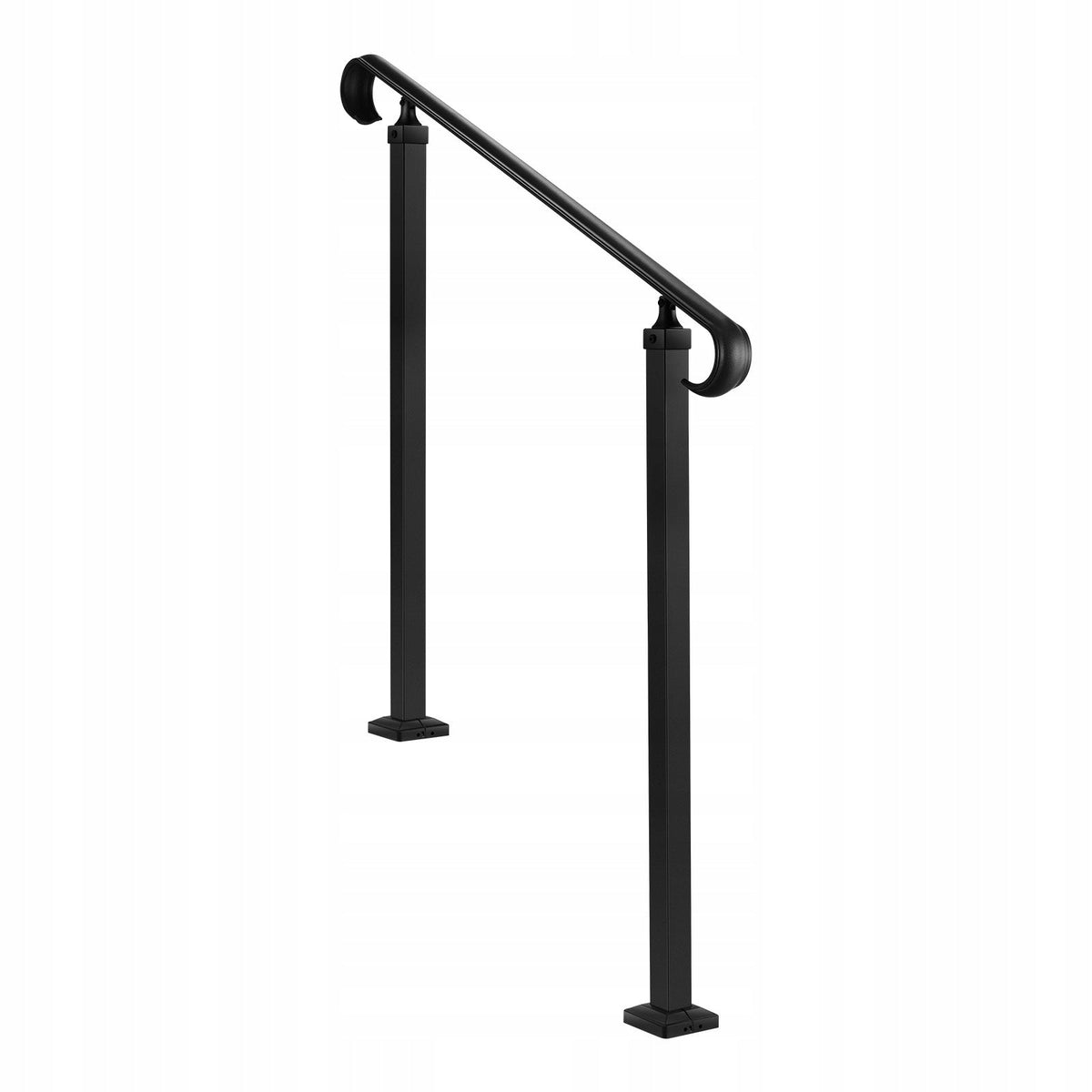 VEVOR STAIR RAILING ADJUSTABLE FOR 2-3 STEPS STRONG STEEL MATTE BLACK