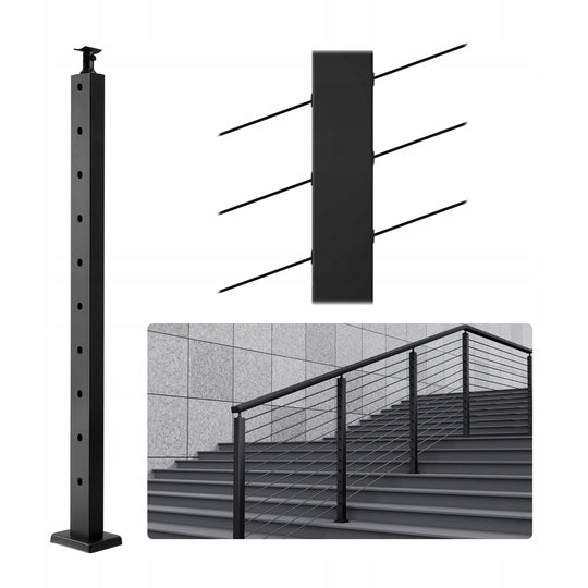 VEVOR PROFESSIONAL CABLE RAILING POST 91 4X2 5X5 1CM STEEL