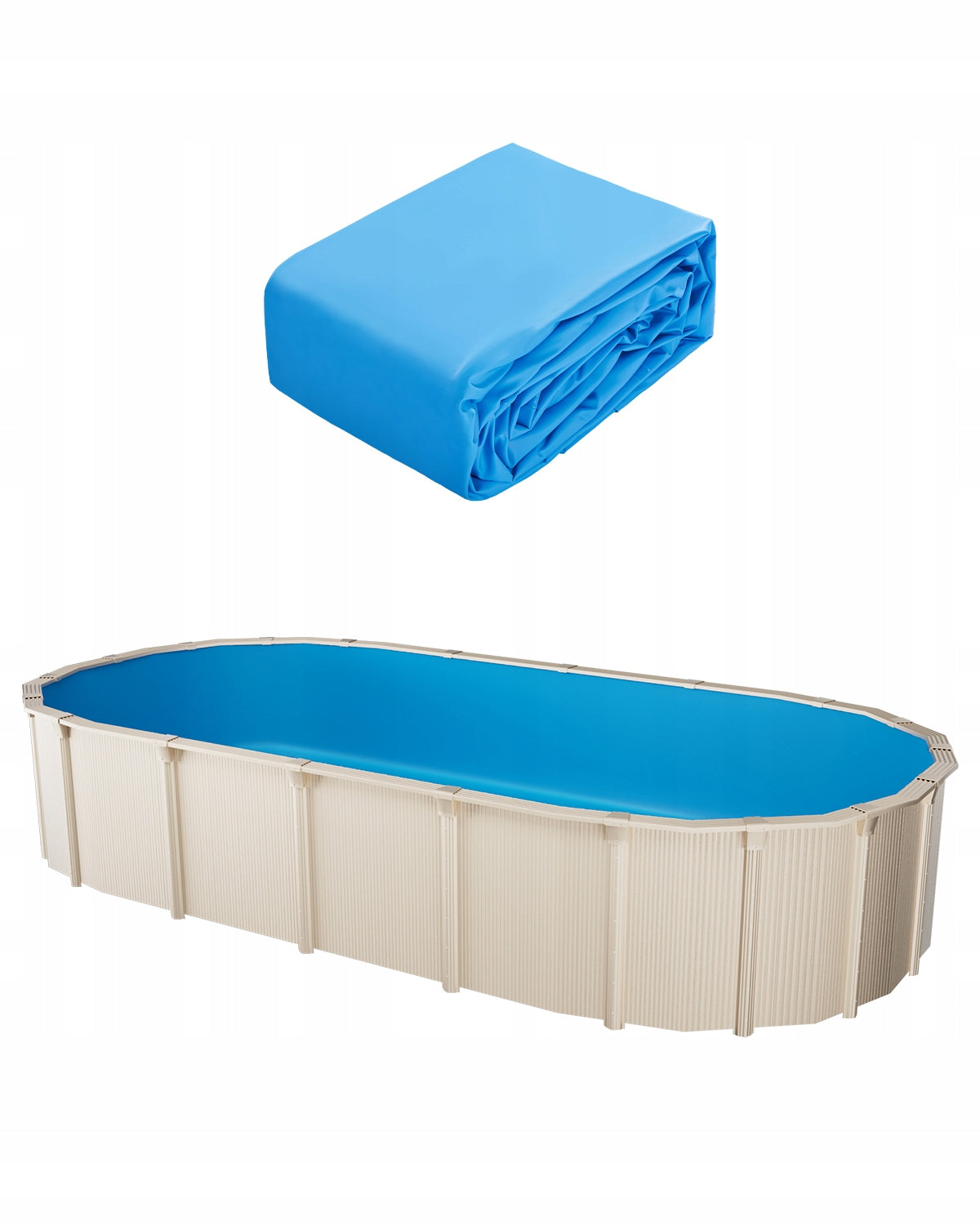 PREMIUM VEVOR OVAL SWIMMING POOL LINER 500X300X120CM VINYL