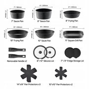 VEVOR 17-piece Induction Cookware Set Granite