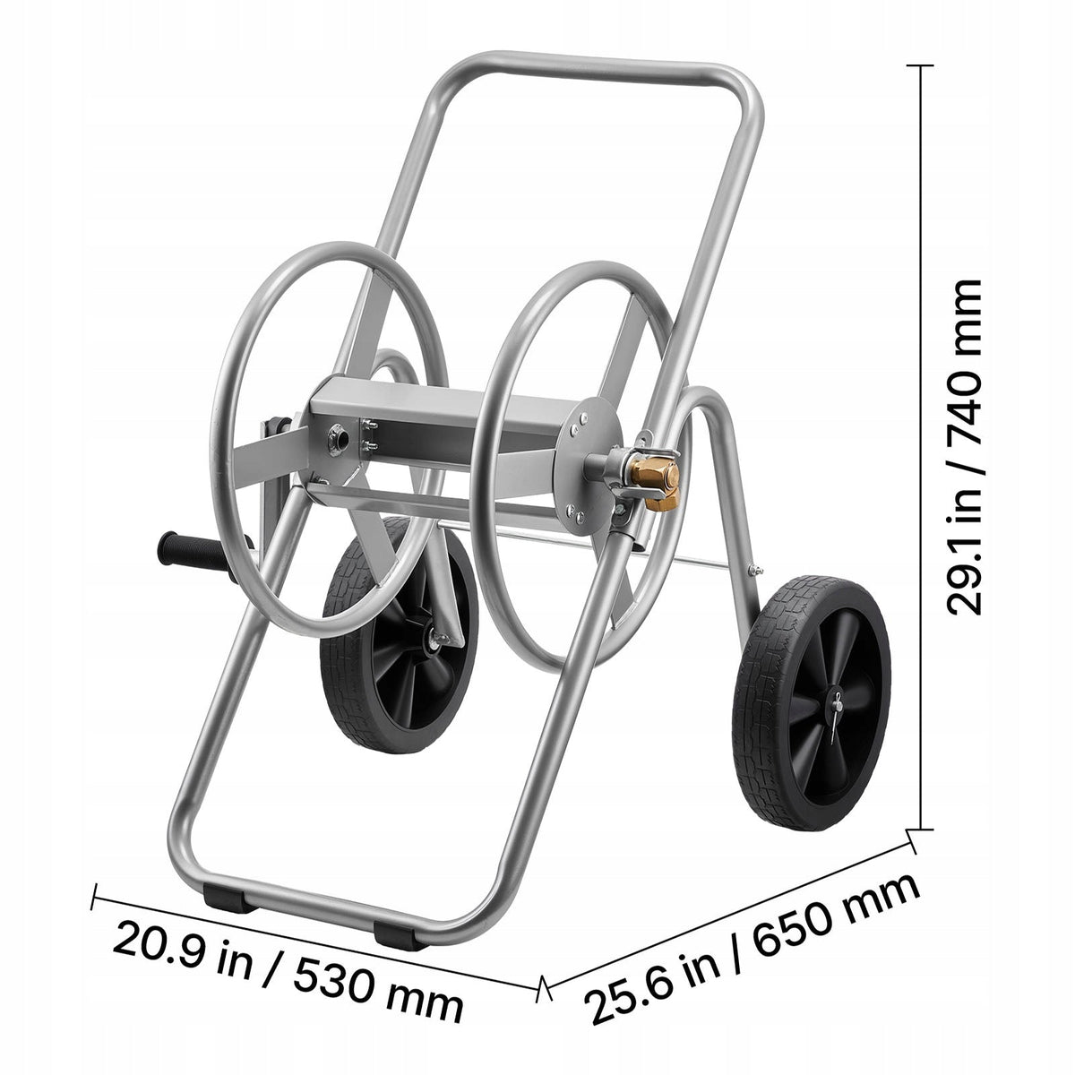 VEVOR Professional Garden Hose Cart 6096 9144 CM with Two Wheels