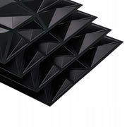 VEVOR 3D WALL PANELS 33 PCS 30X30 CM PVC DIAMOND MATTE BLACK PREMIUM