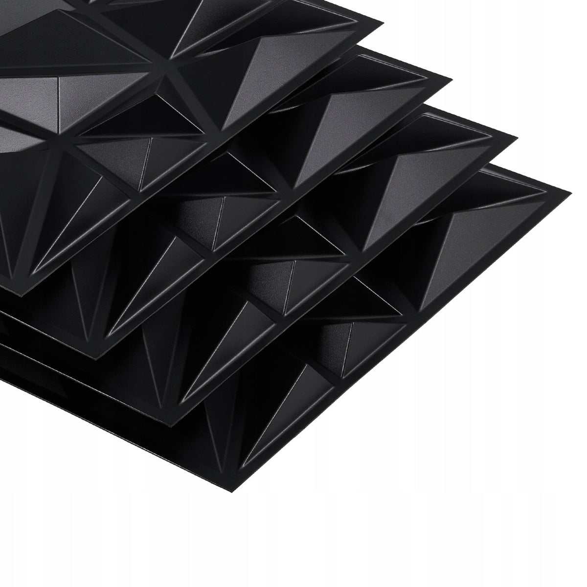 VEVOR 3D WALL PANELS 33 PCS 30X30 CM PVC DIAMOND MATTE BLACK PREMIUM