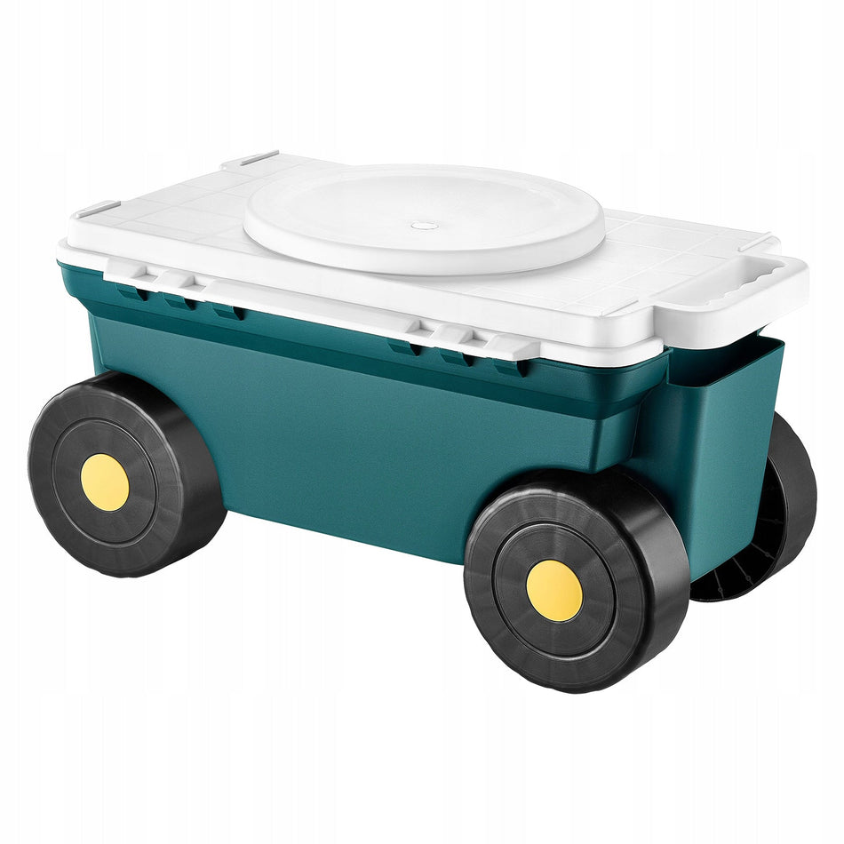 VEVOR 2-IN-1 MOBILE GARDEN SEAT WITH TOOL STORAGE STRONG PP WHEELS