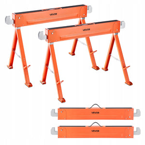 VEVOR WORKSHOP TABLES TRESTLES 2 PCS FOLDING SAWHORSES 600 KG CAPACITY