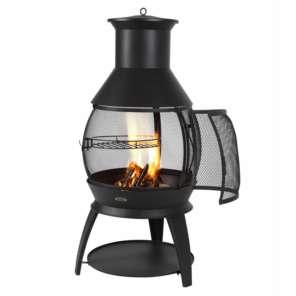 GARDEN FIREPLACE VEVOR CAST IRON STOVE 500X1100MM BBQ GRILL STABLE