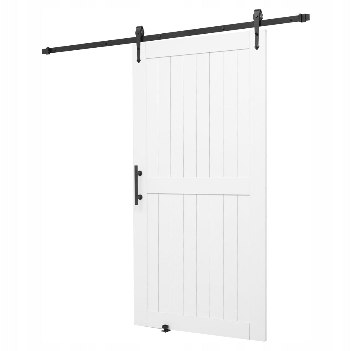 VEVOR BARN SLIDING DOOR SYSTEM 1067X2134 MM WHITE PREMIUM MDF