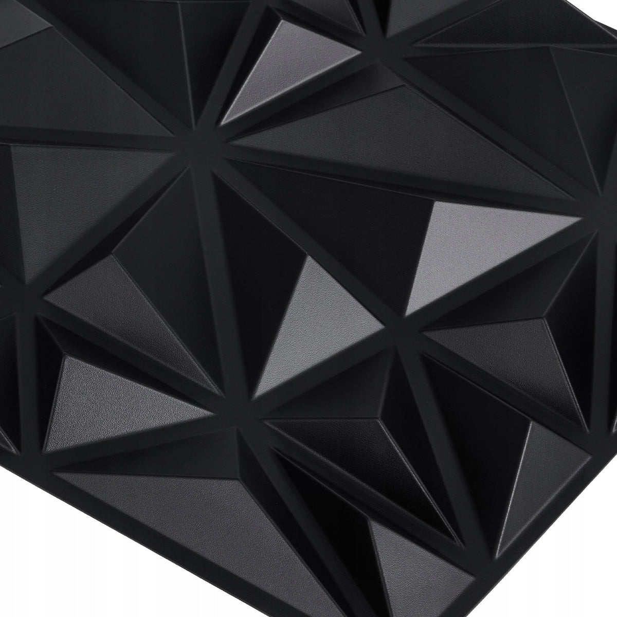 VEVOR 3D WALL PANELS 33 PCS 30X30 CM PVC DIAMOND MATTE BLACK PREMIUM