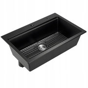VEVOR 84x56x25 CM PREMIUM BLACK GRANITE KITCHEN SINK COUNTERTOP MOUNT
