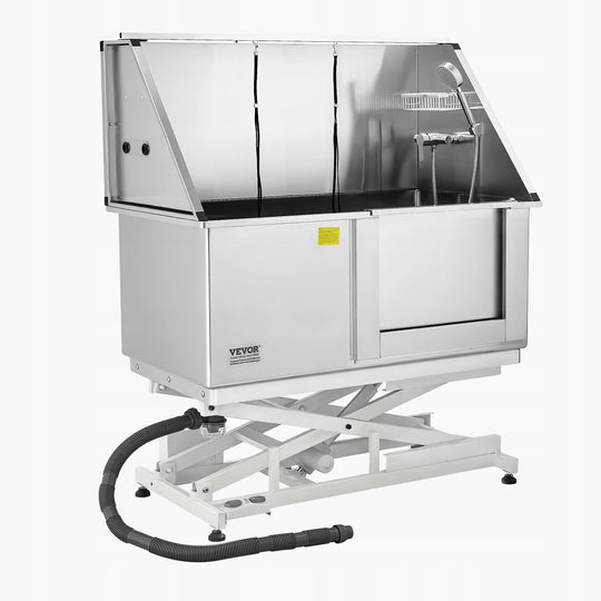 VEVOR ELECTRIC DOG GROOMING TUB WITH LIFT STAINLESS STEEL