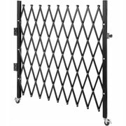 VEVOR FOLDABLE ACCORDION STEEL SAFETY GATE 7.9FT BLACK