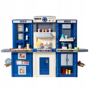 PREMIUM VEVOR 3-IN-1 CHILDREN'S KITCHEN SET WITH 74 ACCESSORIES BLUE