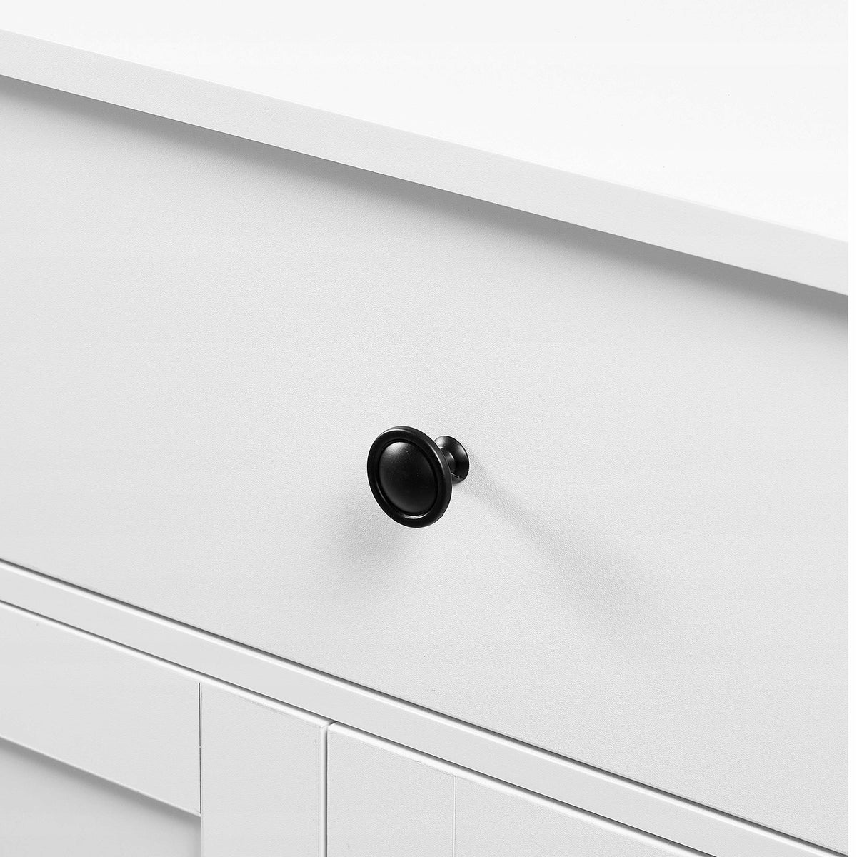 VEVOR 4-TIER WOODEN BATHROOM CABINET 2 DOORS 4 DRAWERS WHITE PREMIUM