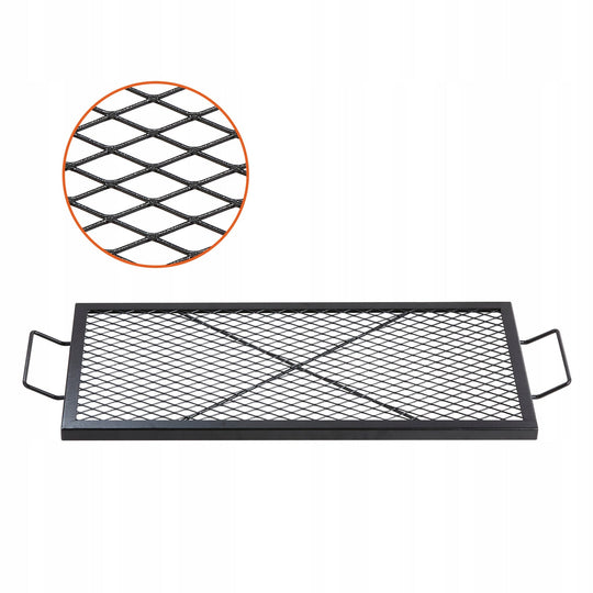 PROFESSIONAL GRILL GRATE X-MARKS FIRE PIT VEVOR 810X380X25 MM BLACK