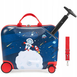 VEVOR CHILDREN'S CARRY-ON LUGGAGE 26L STRONG HARD-SIDED ON WHEELS BLUE