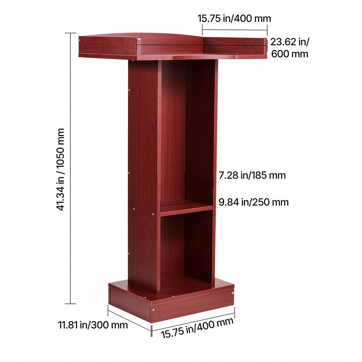 WOODEN LECTERN VEVOR 105 CM LAPTOP DESK WITH WIDE SURFACE